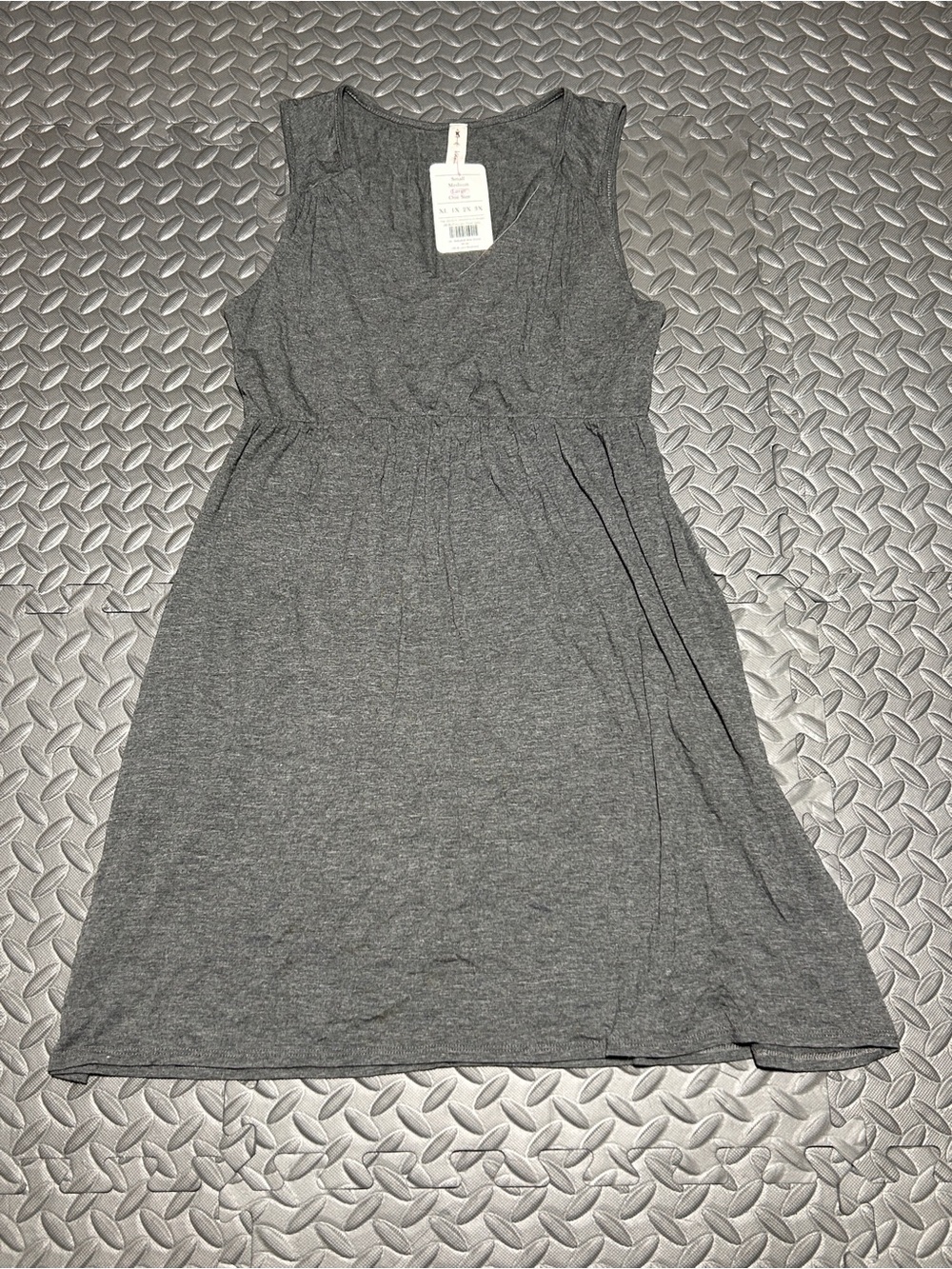 Vanilla Bay Women’s Gray Babydoll Mini Dress NWT